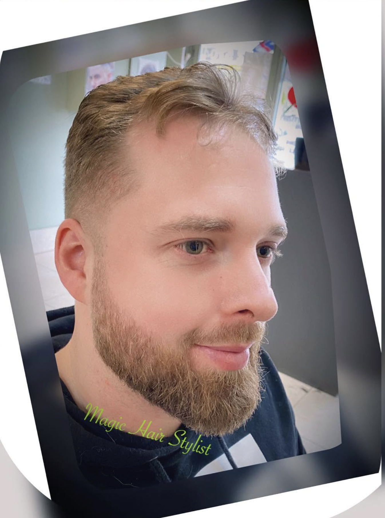 Natural textured cut with beard trim
